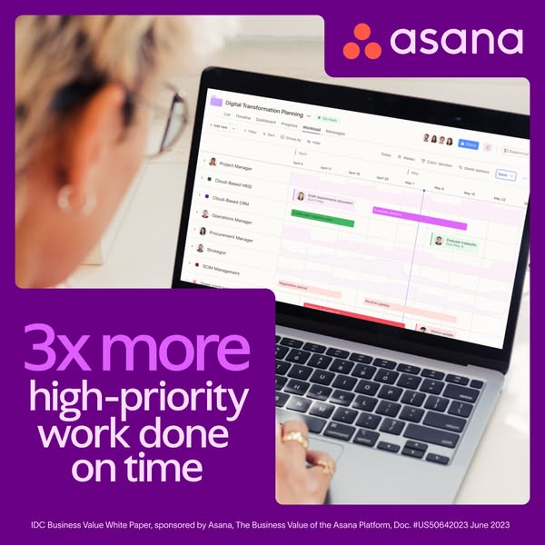 Asana ad creative