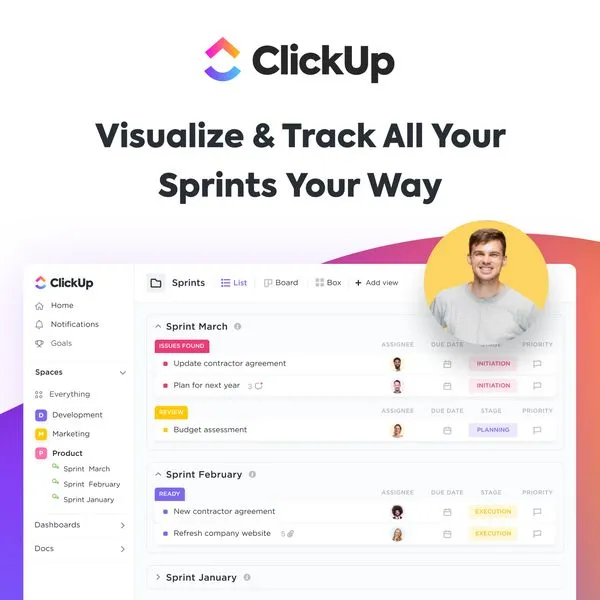 ClickUp ad creative