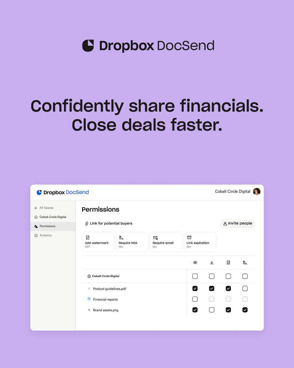 Dropbox DocSend ad creative