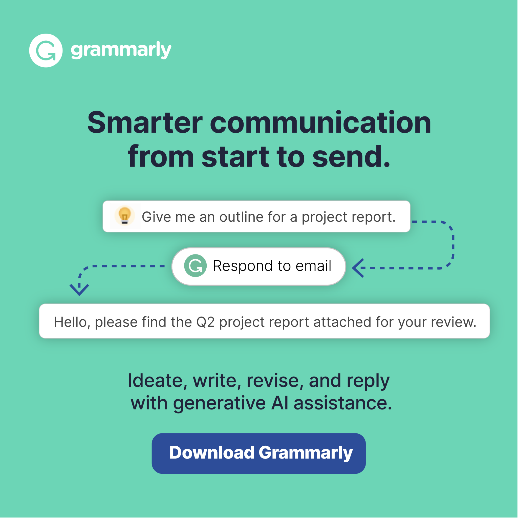 Grammarly ad creative