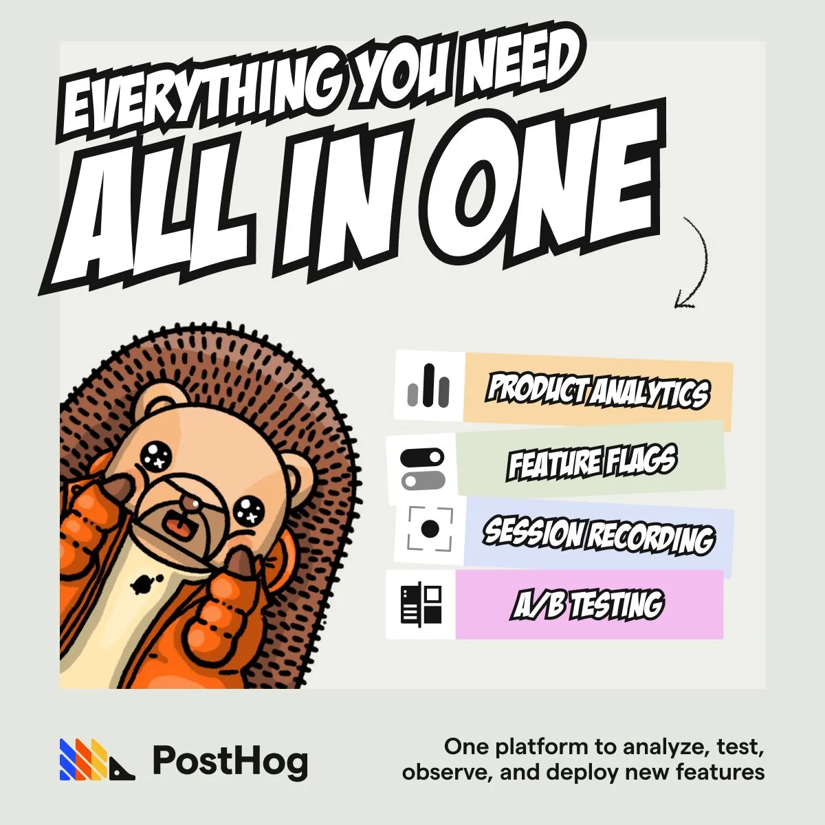 PostHog ad creative