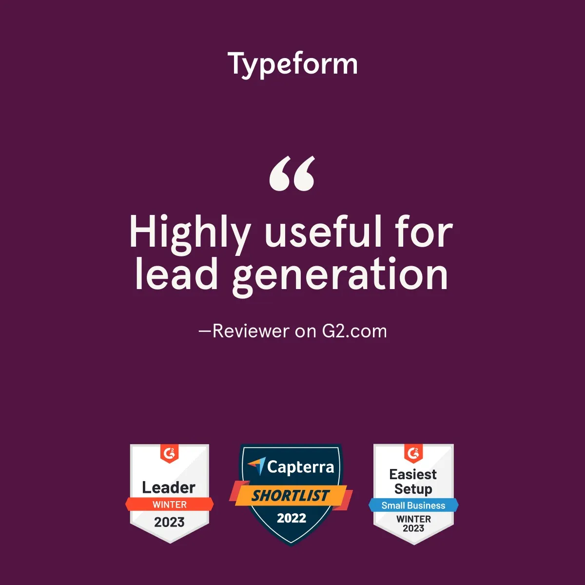 Typeform ad creative