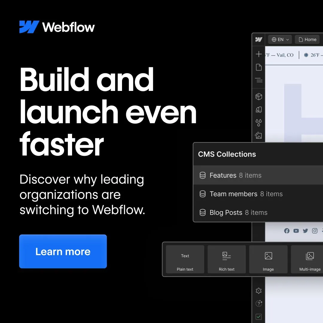 Webflow ad creative